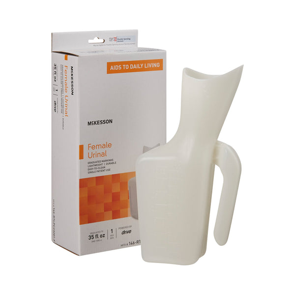 McKesson Female Urinal 32 oz. / 946 mL Without Closure Single Patient Use (1103384_CS) 6/CS