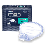 Seni® Man Active Bladder Control Pad 8-9/10 X 10-3/5 Inch Moderate Absorbency Super Absorbent Core One Size Fits Most (1231330_PK) 15/PK