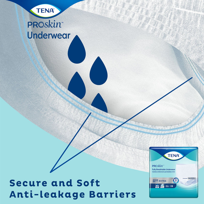 TENA® ProSkin™ Extra Unisex Adult Absorbent Underwear Pull On with Tear Away Seams 2X-Large Disposable Moderate Absorbency (1117751_BG) 12/BG