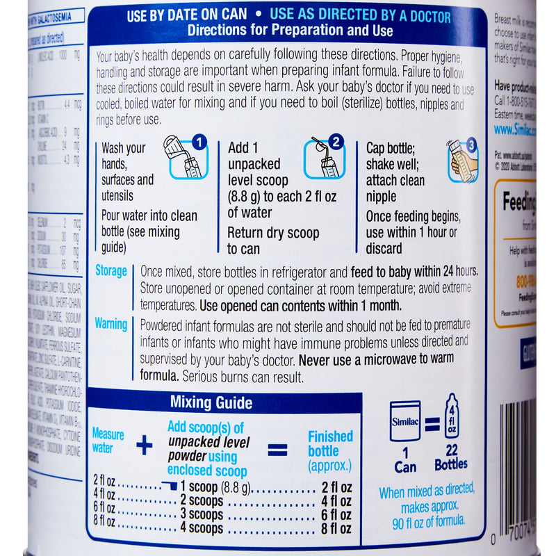 Similac Sensitive® Infant Formula Unflavored 12.5 oz. Can Powder Iron Lactose Sensitivity (746700_EA) 1/EA
