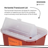 McKesson Sharps Container Red Base 5 H X 10 W X 7 D Inch Horizontal Entry 1 Gallon (586905_EA) 1/EA