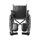 McKesson Wheelchair Dual Axle Desk Length Arm Swing-Away Elevating Legrest Black Upholstery 18 Inch Seat Width Adult 300 lbs. Weight Capacity (1065277_EA) 1/EA