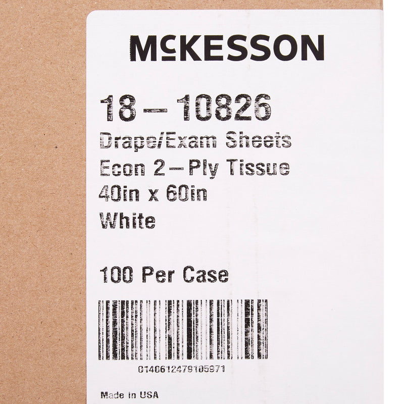 McKesson General Purpose Drape Physical Exam Drape 40 W X 60 L Inch NonSterile (201056_CS) 100/CS