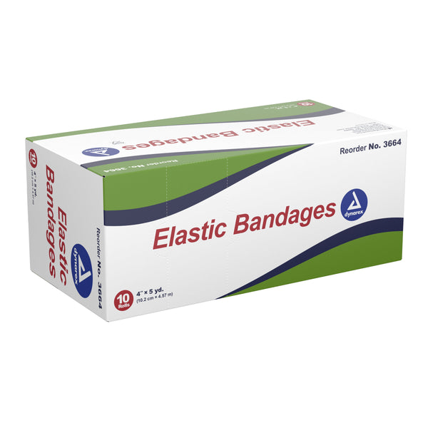 Dynarex® Elastic Bandage 4 Inch X 4-1/2 Yard Clip Detached Closure Tan NonSterile Standard Compression (885052_BX) 10/BX