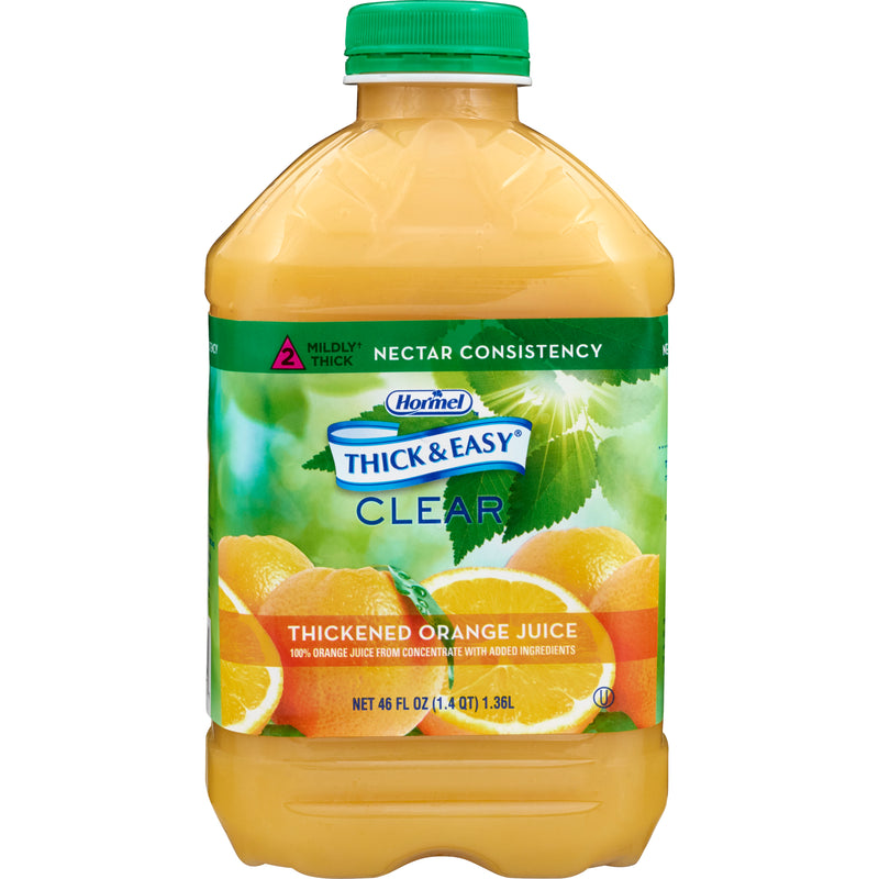 Thick & Easy® Thickened Beverage 46 oz. Bottle Orange Flavor Liquid IDDSI Level 2 Mildly Thick (797171_CS) 6/CS