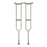 McKesson Bariatric Underarm Crutches Adult 5 Foot 2 Inch to 5 Foot 10 Inch User Height Steel Frame 500 lbs. Weight Capacity (1076181_PR) 1/PR