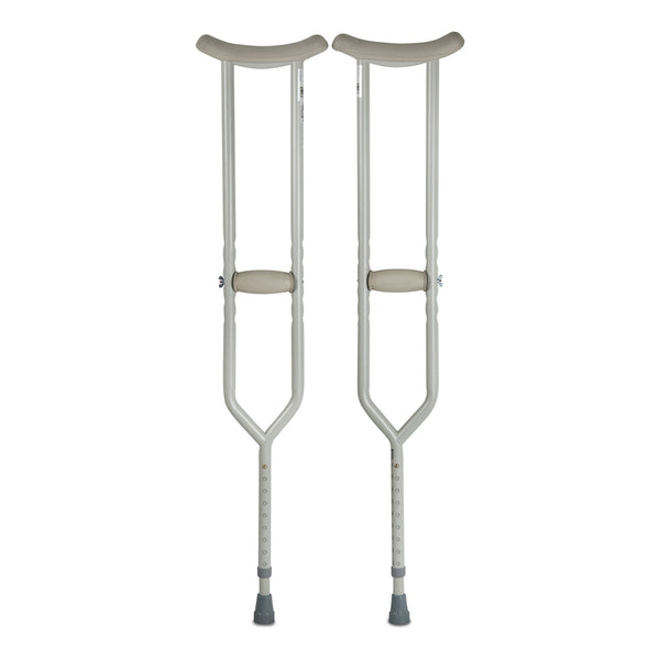 McKesson Bariatric Underarm Crutches Adult 5 Foot 2 Inch to 5 Foot 10 Inch User Height Steel Frame 500 lbs. Weight Capacity (1076181_PR) 1/PR