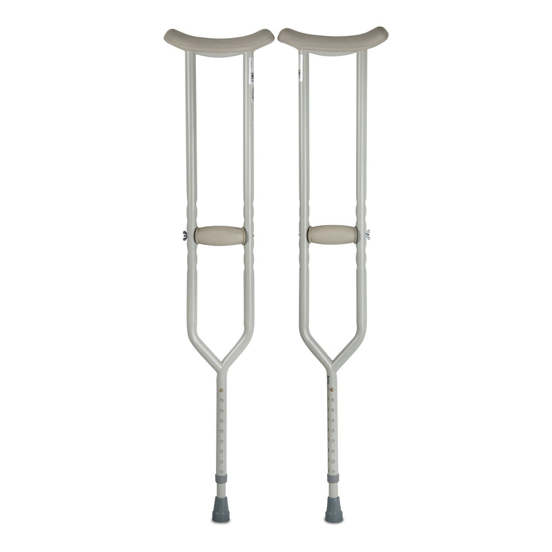 McKesson Bariatric Underarm Crutches Adult 5 Foot 2 Inch to 5 Foot 10 Inch User Height Steel Frame 500 lbs. Weight Capacity (1076181_PR) 1/PR