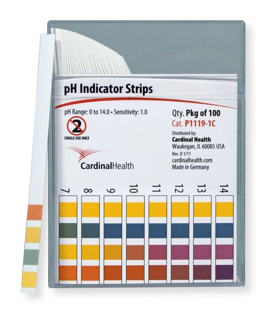 Cardinal Health™ pH Test Strip 0 to 14.0 (785843_PK) 1/PK