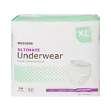 McKesson Unisex Adult Absorbent Underwear Pull On with Tear Away Seams X-Large Disposable Heavy Absorbency (1123837_CS) 56/CS