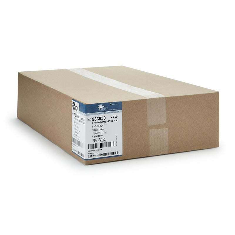 Tidi P2® Chemotherapy Prep Mat Light Blue, 13 X 18 Inch (735221_CS) 250/CS