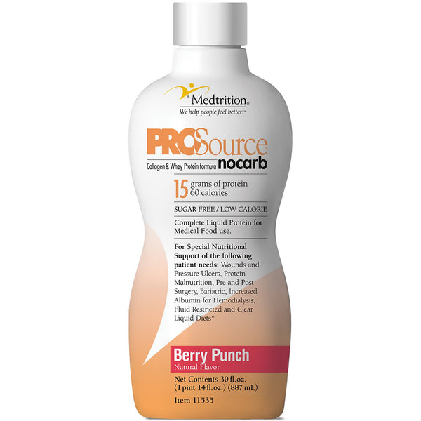 ProSource™ NoCarb Oral Supplement Berry Punch Flavor Liquid 30 oz. Bottle (709355_CS) 4/CS