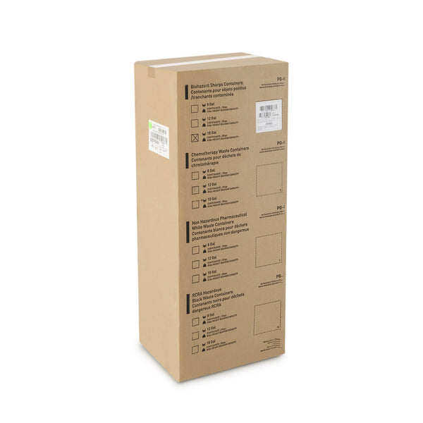 AP Line Sharps Container Red Base 13 L X 17-3/10 W X 24-4/5 H Inch Vertical Entry 18 Gallon (907258_CS) 7/CS