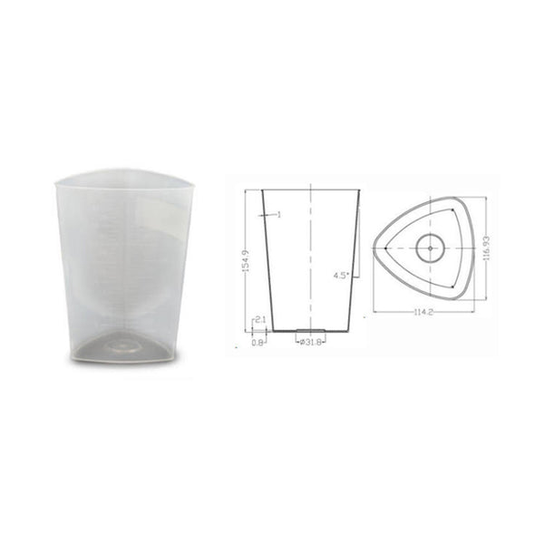 Oakridge Products Graduated Beaker Pathology Container Polypropylene 1,000 mL (32 oz.) (1039881_EA) 1/EA