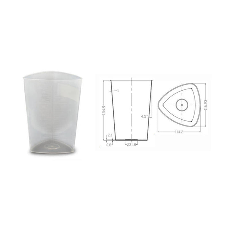 Oakridge Products Graduated Beaker Pathology Container Polypropylene 1,000 mL (32 oz.) (1039881_EA) 1/EA