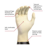 Diamond Grip™ Exam Glove X-Large NonSterile Latex Standard Cuff Length Textured Fingertips White Not Rated (307874_CS) 1000/CS