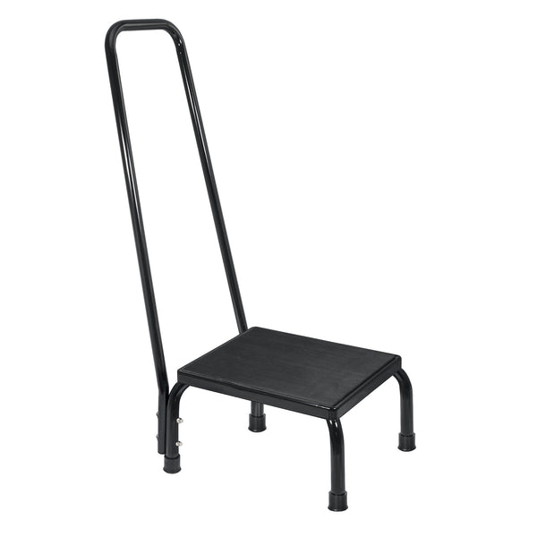 McKesson Step Stool with Handrail 1 Step Powder Coated Steel Frame 8-3/4 Inch Step Height (1252545_CS) 1/CS