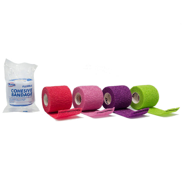 Dukal™ Cohesive Bandage 2 Inch X 5 Yard Self-Adherent Closure Assorted Colors NonSterile Standard Compression (768880_BX) 36/BX