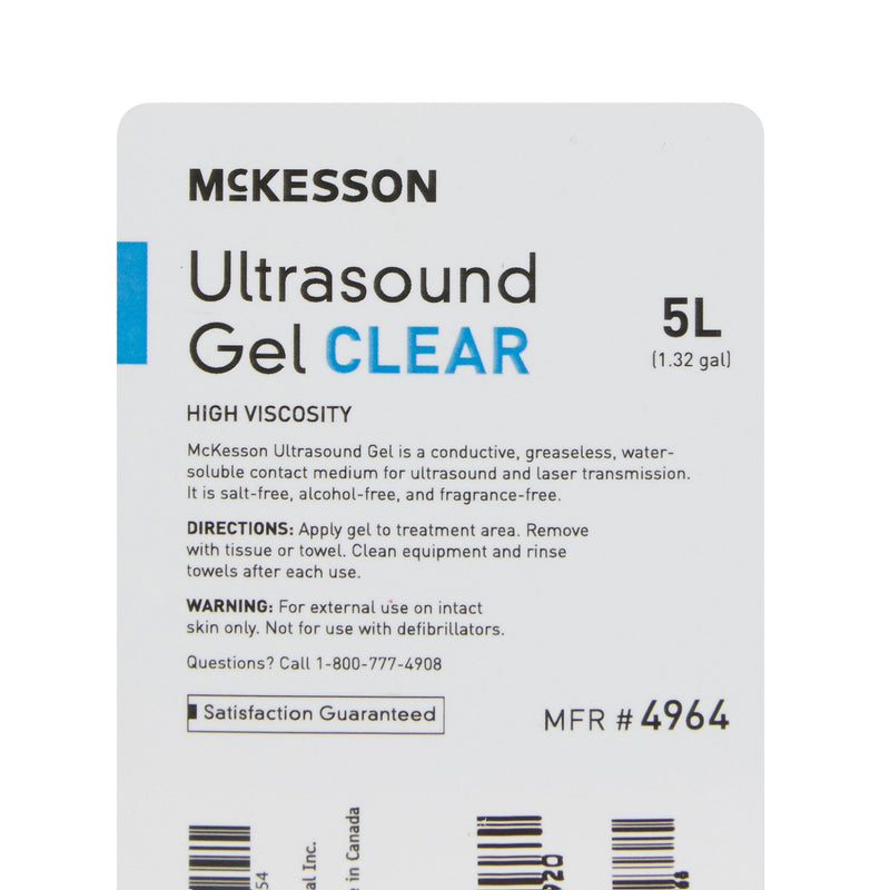 McKesson Ultrasound Gel High Viscosity 5 Liter Jug NonSterile (875484_EA) 1/EA