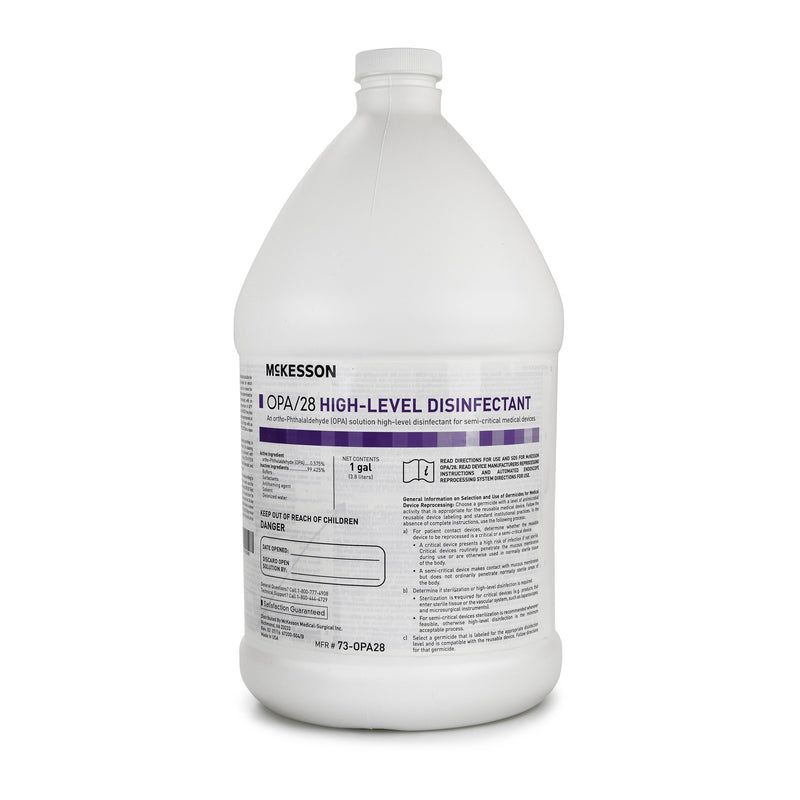 McKesson OPA/28 OPA High-Level Disinfectant RTU Liquid 1 gal. Jug Reusable (852217_CS) 4/CS