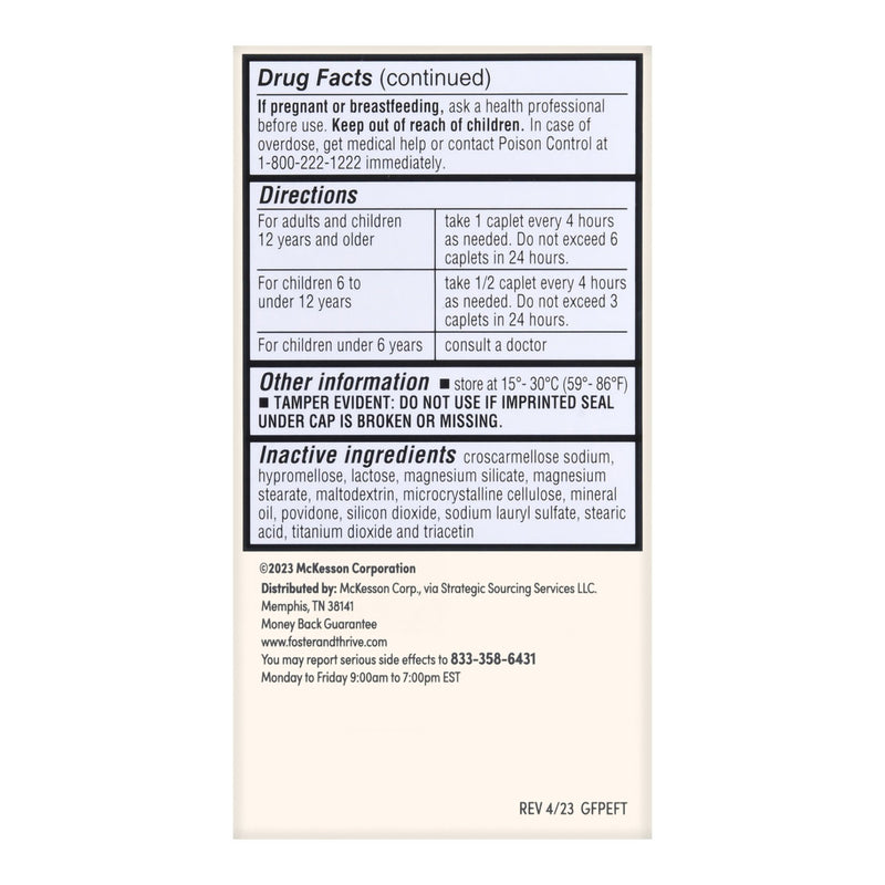 Foster & Thrive™ Cold and Cough Relief 400 mg - 10 mg Strength Tablet 50 per Box (1235091_BX) 50/BX