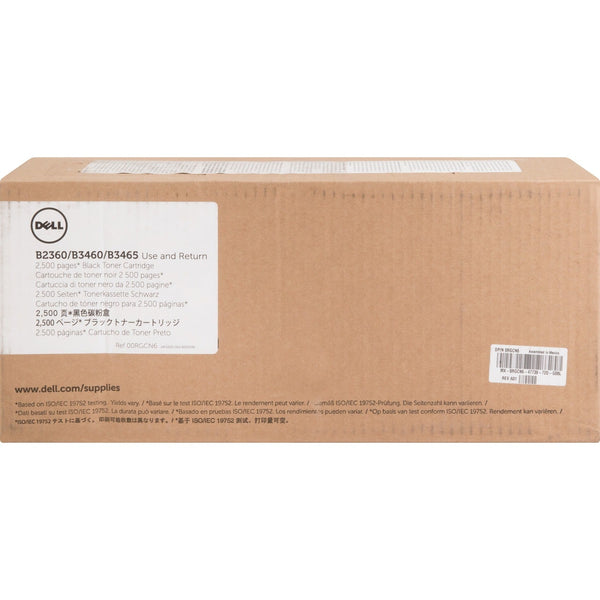 Dell Toner Cartridge for 2360/3460, 2500 Page Standard, Black (DLLRGCN6) Each