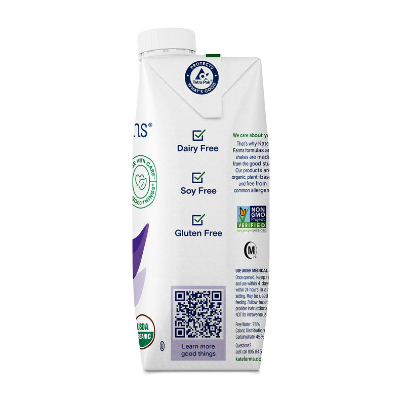 Kate Farms Peptide 1.0 Oral Supplement Plain Flavor Liquid 11 oz. Carton (1184935_EA) 1/EA