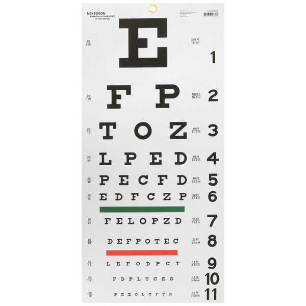 McKesson Eye Chart 20 Foot Distance Acuity Test (1038457_BG) 5/BG