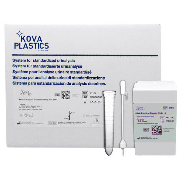KOVA Plastics System Pac 500 Urinalysis Consumables Kit Urinalysis System 500 Tests Non-Regulated (193536_KT) 1/KT