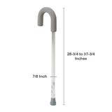 McKesson Round Handle Cane Aluminum 28-3/4 to 37-3/4 Inch Height Silver (1103359_CS) 6/CS