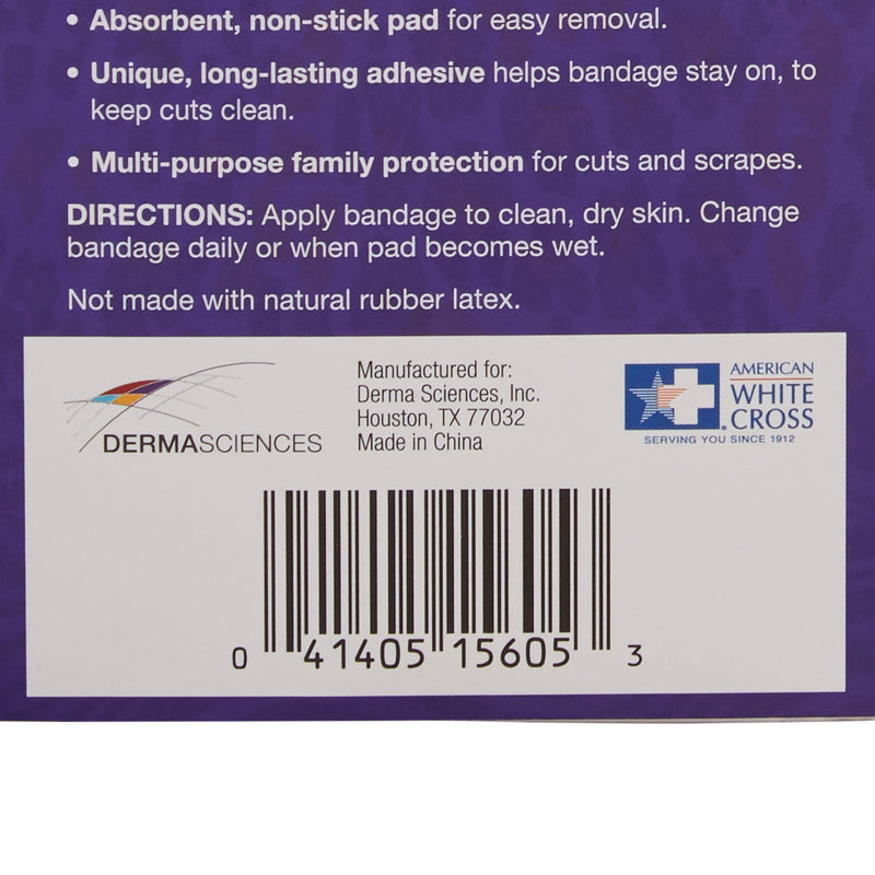 American® White Cross Stat Strip® Adhesive Strip 3/4 X 3 Inch Plastic Rectangle Kid Design (Designer Safari) Sterile (875162_CS) 1200/CS