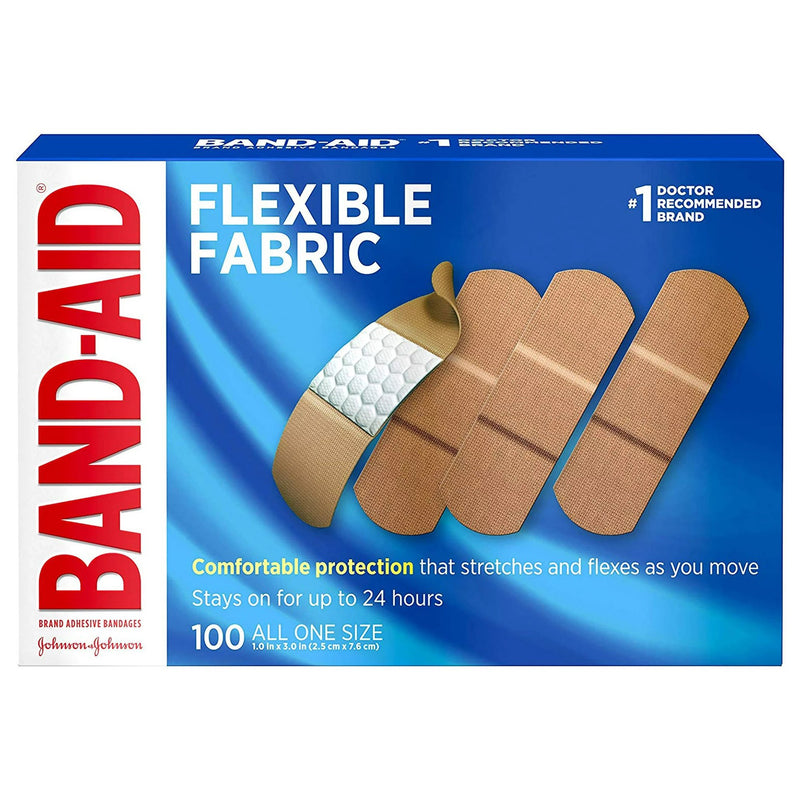 Band-Aid® Adhesive Strip 1 X 3 Inch Fabric Rectangle Tan Sterile (115847_EA) 1/EA