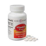 Geri-Care® Vitamin Supplement Vitamin D3 1,000 IU Strength Tablet 100 per Bottle (866980_BT) 1/BT