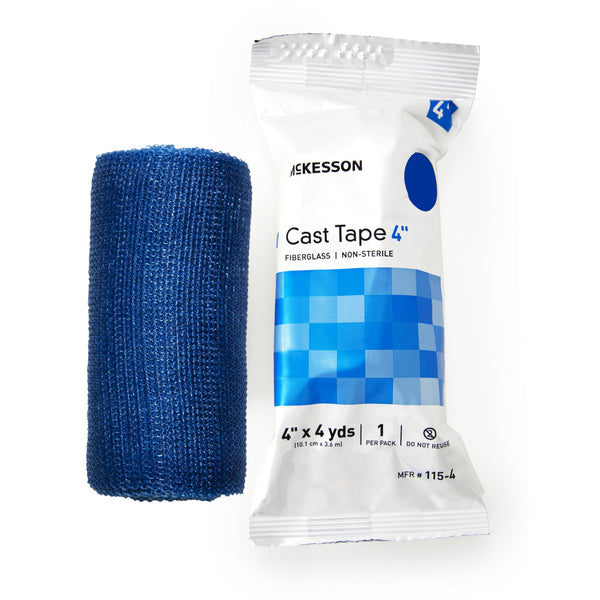 McKesson Cast Tape 4 Inch X 12 Foot Fiberglass Blue (733699_BX) 10/BX