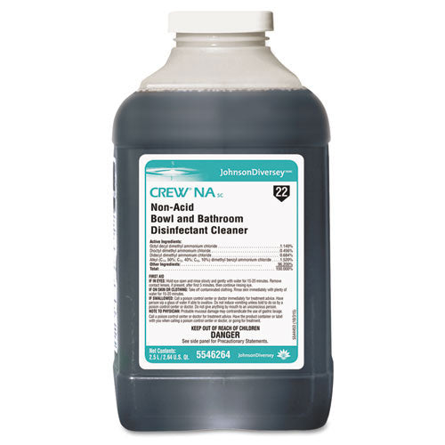 Diversey Crew Non-Acid Bowl and Bathroom Cleaner, 2.5 L Bottle, 2/Carton (DRK5546264) Case of 2