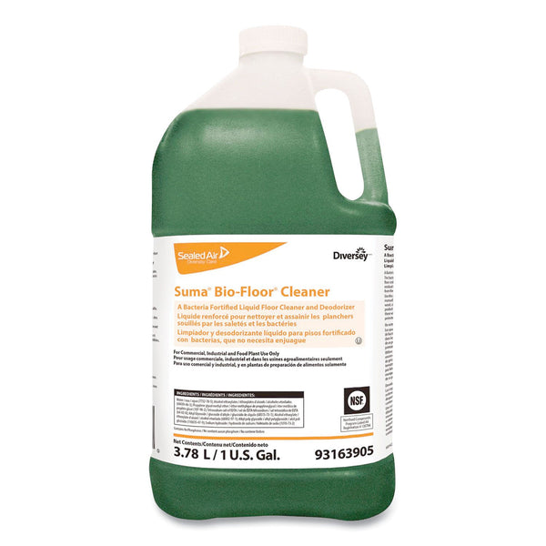 Diversey Suma Bio-Floor Cleaner, Unscented, Liquid, 1 gal, 4/Carton (DVO93163905) Case of 4
