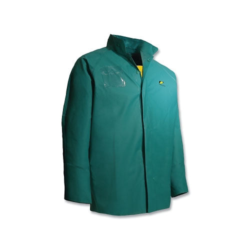 Dunlop® Protective Footwear Chemtex Jacket with Hood Snaps, X-Large, PVC, Green (868-7103200XL) Each