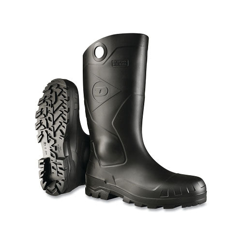 Dunlop® Protective Footwear Chesapeake Rubber Boots, Plain Toe, Unisex 7, 16 in Boot, PVC, Black (868-867750007) 1 Pair