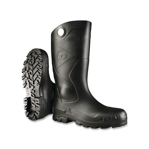 Dunlop® Protective Footwear Chesapeake Rubber Boots, Steel Toe, Unisex 8, 16 in Boot, PVC, Black (868-867760008) 1 Pair