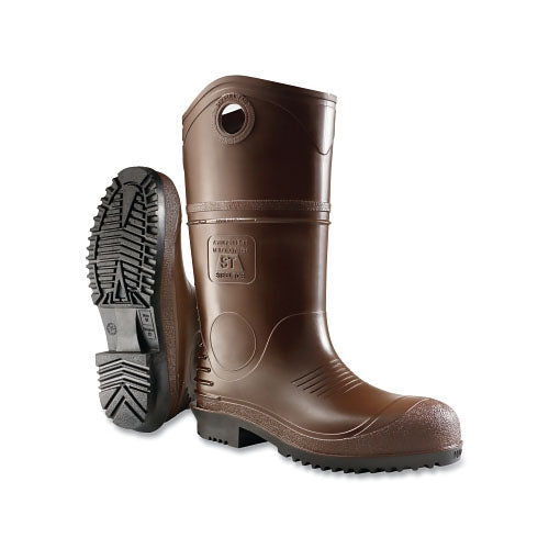 Dunlop® Protective Footwear DuraPro® XCP Rubber Boots, Steel Toe, Men's 9, 16 in Boot, PVC, Brown/Black (868-840860009) 1 Pair
