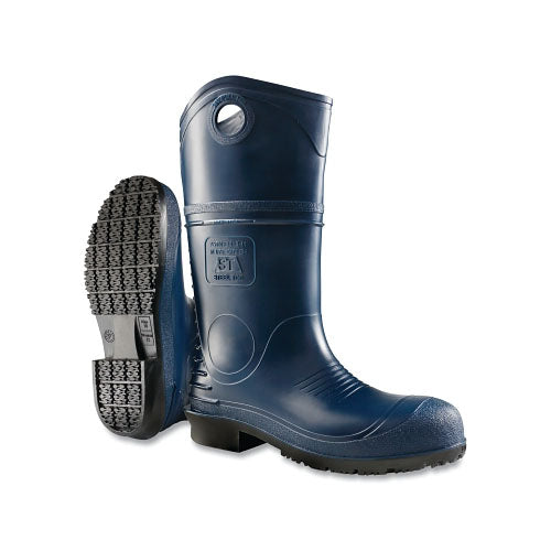 Dunlop® Protective Footwear PolyGoliath Rubber Boots, Plain Toe, Men's 10, 16 in Boot, Polyblend/PVC, Black/Gray (868-896800010) 1 Pair