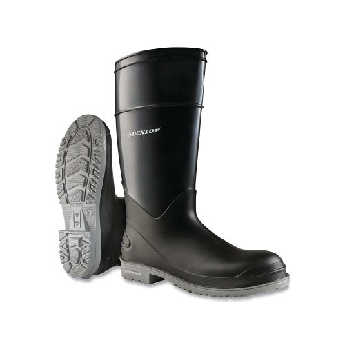 Dunlop® Protective Footwear PolyGoliath Rubber Boots, Steel Toe, Men's 14, 16 in Boot, Polyblend/PVC, Black/Gray (868-896820014) 1 Pair