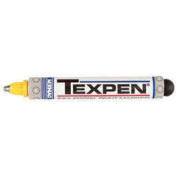 Dykem TEXPEN® Industrial Steel Ball Tip Paint Marker, Yellow, 3/32 in, Medium (253-16063) Each