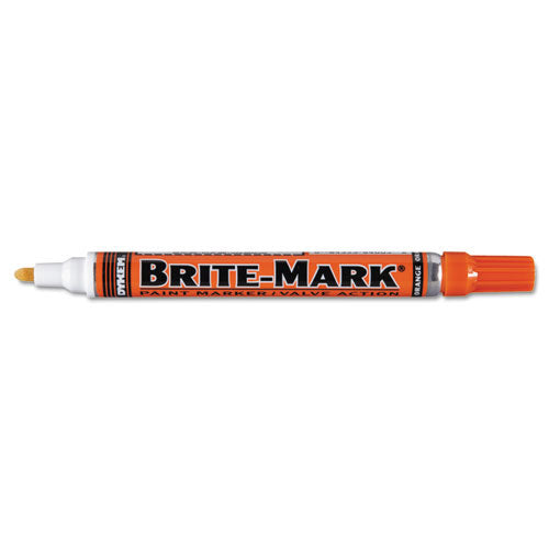 Dykem BRITE-MARK® Medium Paint Marker, Orange, Bullet (253-84005) 12 Markers