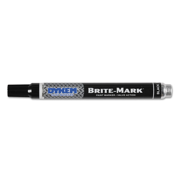 Dykem BRITE-MARK® Medium Paint Marker, Black, Bullet (253-84002) 12 Markers