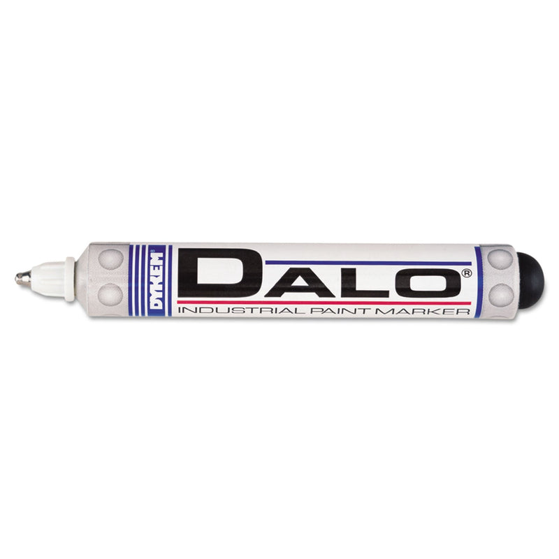 Dykem DALO® Industrial Steel Ball Tip Paint Marker, White, Medium (253-26083) Each