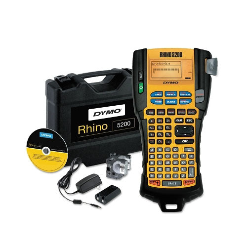 DYMO® Rhino™ 5200 Advanced Labeling Tool, Kit, Black/Yellow (784-1756589) Each