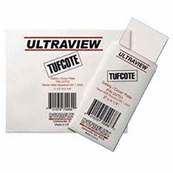 Dynaflux TUFCOTE™ Dual Purpose Safety/Cover Lens, 2 in x 4-1/4 in, Polycarbonate, Clear (368-UVT01) Each