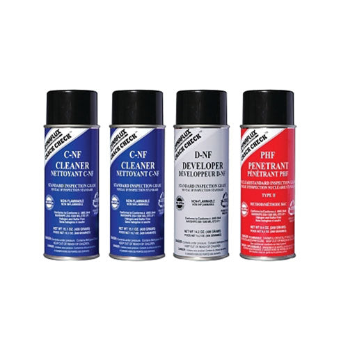 Dynaflux Visible Red-Dye Penetrant Test Kit, Standard Grade (368-DF315-KIT-S) Each