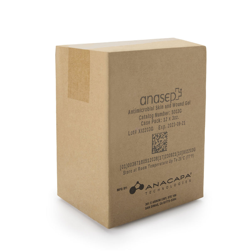Anasept® Antimicrobial Skin and Wound Gel Antimicrobial Hydrogel 3 oz. Gel / Amorphous NonSterile (738730_CS) 12/CS